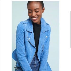 Cornflower Blue Suede Jacket